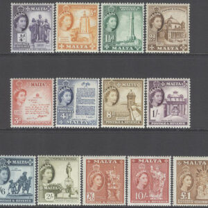 Malta – M  237 mfl Drottning Elisabeth II – Landsmotiv, 13 olika **