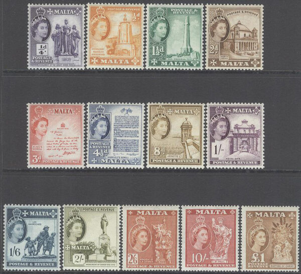 Malta - M  237 mfl Drottning Elisabeth II - Landsmotiv, 13 olika **