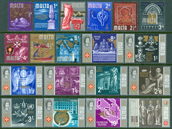 Malta - M  301-319 w Maltas historia, 19 kpl **
