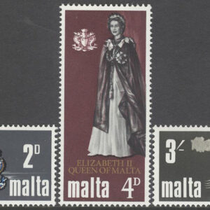 Malta – M  367-369 Besök av Drottning Elisabeth II 1967, 3 kpl **