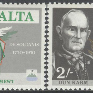 Malta – M  420-421 Diktare & Författare bla Dun Karm Psaila, 2 kpl **