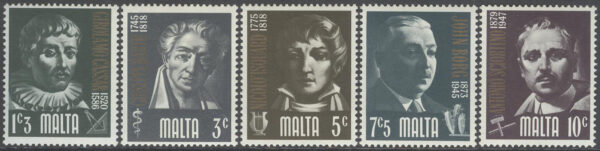 Malta - M  481-485 Personligheter bla Nicoló Isouard - Kompositör - Musik, 5 kpl **