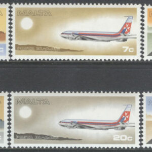 Malta – M  574-579 Flygpostmärken – Flygplan bla Boeing 747, 6 kpl **