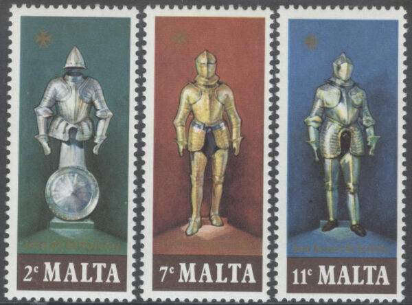 Malta - M  542-544 Riddarrustningar, 3 kpl **
