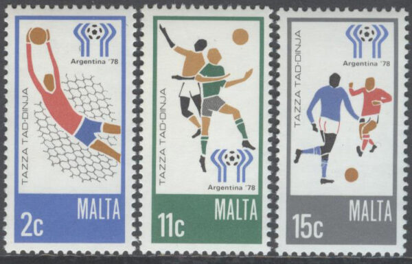Malta - M  571-573 VM i Fotboll i Argentina 1978, 3 kpl **
