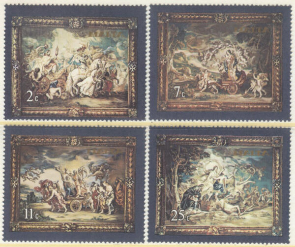 Malta - M  584-587 Flamländska Gobelänger III - Konst, serie 4 kpl **