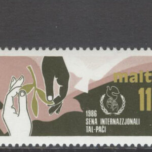 Malta – M  743-745 Internationella Fredsåret 1986, serie 3 kpl **