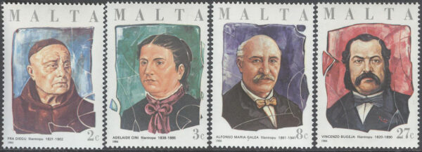 Malta - M  751-754 Filantroper bla Alfonso Maria Galea, serie 4 kpl **