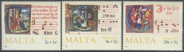 Malta - M  779-781 Jul 1986 - Texter om julen, 3 kpl **