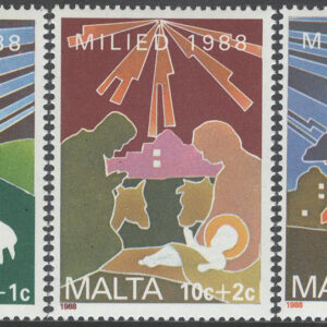 Malta – M  806-808 Jul 1988 bla Den Heliga Familjen, serie 3 kpl **