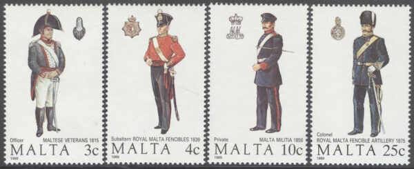 Malta - M  818-821 Uniformer på Malta III, 4 kpl **