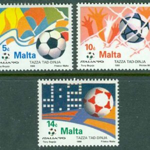 Malta – M  843-845 VM i Fotboll i Italien 1990, 3 kpl **