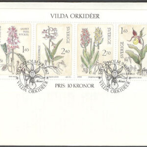 Sverige – FDC 1982-10-09 – Vilda orkidéer, Block kpl