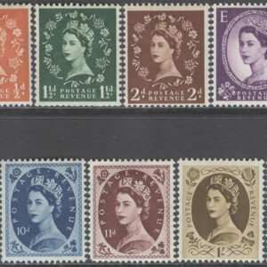England – M  282,284-285,287,289,294-297 X Drottning Elisabeth II, serie 9 olika **