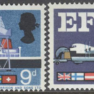 England – M  444-445 y EFTA – Båtar – Flyg – Flaggor, 2 kpl **