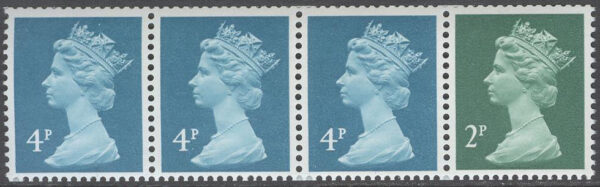 England - M  825 a - 826 a Drottning Elisabeth II, 4-strip kpl **