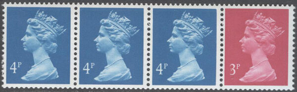 England - M  854, 890 Drottning Elisabeth II, 4-strip kpl **