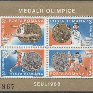 Rumänien – M BL 250 OS i Seoul 1988 Rumänska medaljörer, Block **