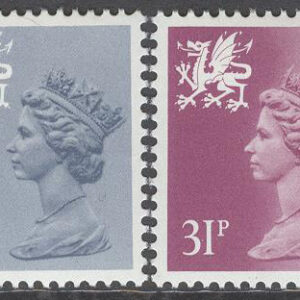 Wales – M   38 C, 41 C, 43, 45 x 2, 47 Drottning Elisabeth II, serie 5 olika **