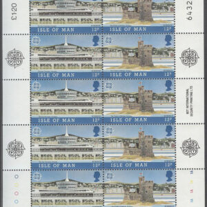 Isle of Man – M  335-338 Europa CEPT 1987 Arkitektur, 2 st Miniark kpl **