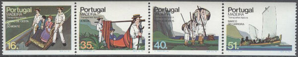Madeira - M   93-96 C Transportmedel - Båtar - Bärstol, 4-strip kpl **