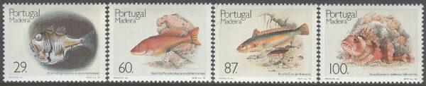 Madeira - M  129-132 A Fiskar bla Junkergirella, 4 kpl **
