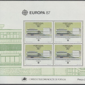 Madeira – M BL   8 Europa CEPT 1987 Modern Arkitektur, Block **