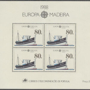 Madeira – M BL   9 Europa CEPT 1988 Transport & Kommunikation, Block **