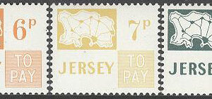 Jersey – M P   15-17 Lösenmärken – Karta över Jersey, 3 kpl **
