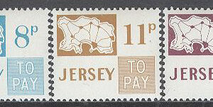 Jersey – M P   18-20 Lösenmärken – Karta över Jersey, 3 kpl **