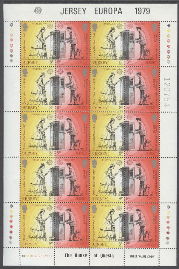 Jersey - M  192-195 A Europa CEPT 1979 Posthistoria, 2 st Miniark kpl **