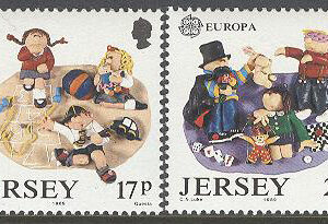 Jersey – M  476-479 Europa CEPT 1989 Barnlekar, 4 kpl **