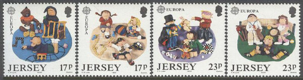 Jersey - M  476-479 Europa CEPT 1989 Barnlekar, 4 kpl **