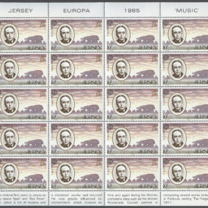 Jersey – M  347-349 Europa CEPT 1985, Europeiska musikåret, 3 st Miniark kpl **