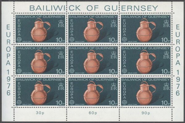 Guernsey - M  133-134 Europa CEPT 1976 Hantverk, 2 st Miniark kpl **