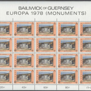 Guernsey – M  161-162 Europa CEPT 1978 Monumentalbyggnader, 2 st Miniark kpl **