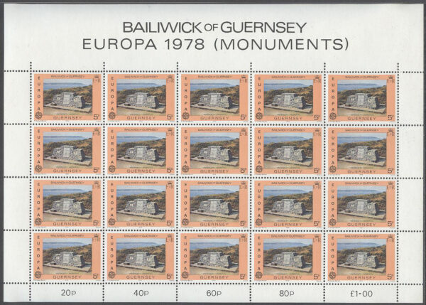 Guernsey - M  161-162 Europa CEPT 1978 Monumentalbyggnader, 2 st Miniark kpl **