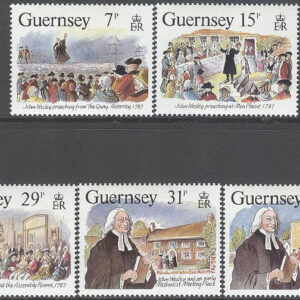 Guernsey – M  403-407 John Wesleys besök på Guernsey 200 år, 5 kpl **