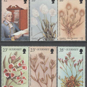 Guernsey – M  430-435 Boken Flora Sarniensis 200 år – Blommor, 6 kpl **