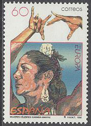 Spanien – M 3281 Europa CEPT 1996 Berömda kvinnor, märke kpl **