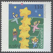 Tyskland – M 2113 Europa CEPT 2000 Barn & Stjärnor, märke kpl **