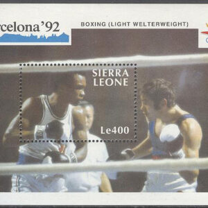 Sierra Leone – M BL 137 OS i Barcelona 1992 Boxning, Block **