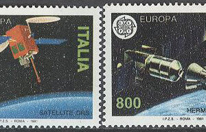Italien – M 2180-2181 Europa CEPT 1991 Europa i Rymden, serie 2 kpl **