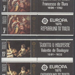Malta – M  512-513 + Zf Europa CEPT 1975 – Konst, 2 par kpl + Zf **