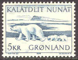 Grönland – F   96 Isbjörn med ungar, 1 kpl **