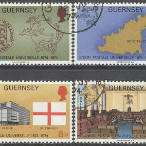 Guernsey – M  106-109 Världspostföreningen UPU 100 år 1974, 4 kpl