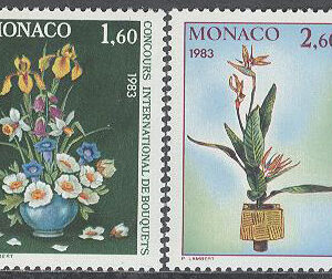 Monaco – M 1558-1559 Internat tävling i Blombinderi – Blommor, 2 kpl **