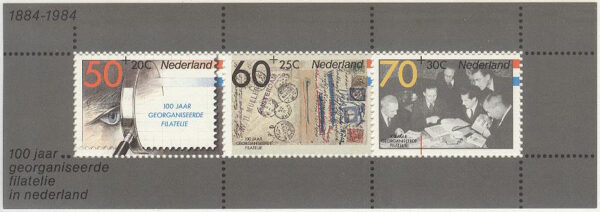 Nederländerna - M 1253-1255 (BL 26) Frimärksföreningar 100 år - Frim.utst. FILACENTO, block **