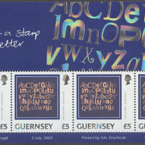 Guernsey – M  983 Alfabetet – För att skriva Brev, Miniark kpl **