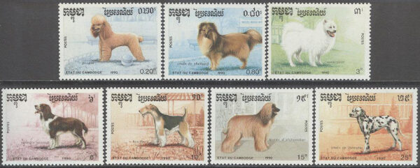 Kambodja - M 1127-1133 Hundar bla Dalmatiner, serie 7 kpl **